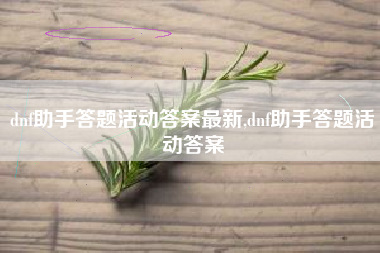 dnf助手答题活动答案最新,dnf助手答题活动答案