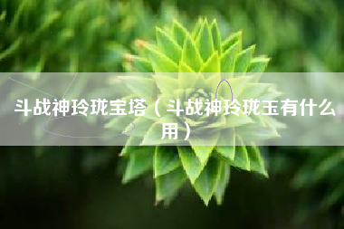 斗战神玲珑宝塔（斗战神玲珑玉有什么用）