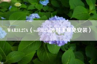 WAR31.27A（war3127a冰封王座免安装）