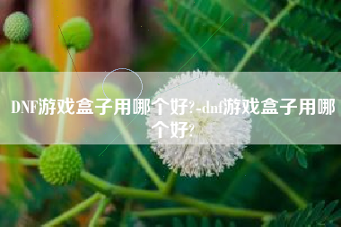 DNF游戏盒子用哪个好?-dnf游戏盒子用哪个好?