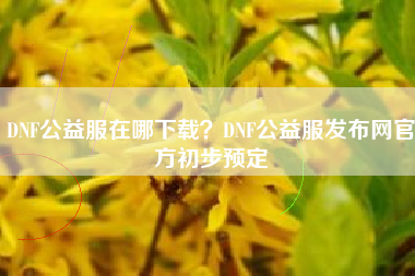 DNF公益服在哪下载？DNF公益服发布网官方初步预定