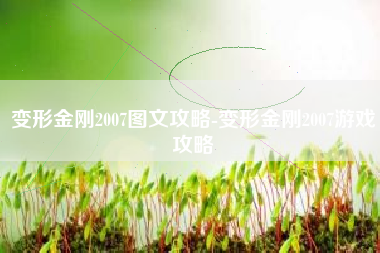 变形金刚2007图文攻略-变形金刚2007游戏攻略