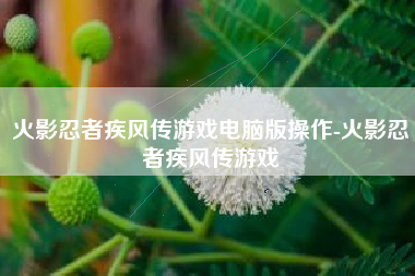 火影忍者疾风传游戏电脑版操作-火影忍者疾风传游戏