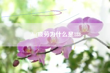 dnf疲劳为什么是188