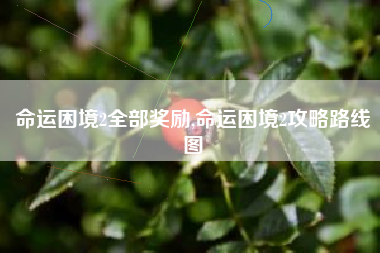 命运困境2全部奖励,命运困境2攻略路线图