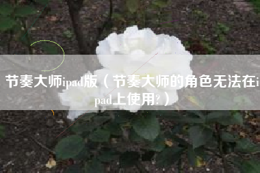 节奏大师ipad版（节奏大师的角色无法在ipad上使用?）