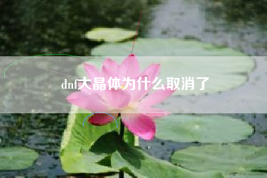 dnf大晶体为什么取消了