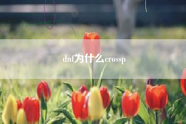 dnf为什么crossp