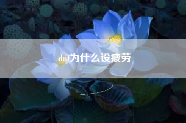 dnf为什么设疲劳