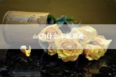 dnf为什么不能暴走