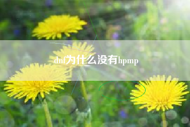 dnf为什么没有hpmp