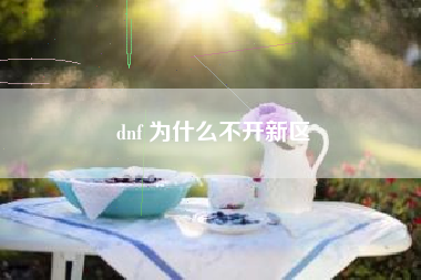 dnf 为什么不开新区