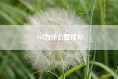 dnf为什么要精神