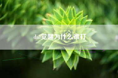 dnf觉醒为什么难打