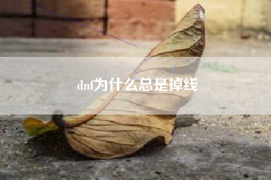 dnf为什么总是掉线