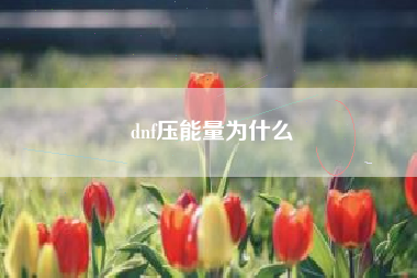 dnf压能量为什么