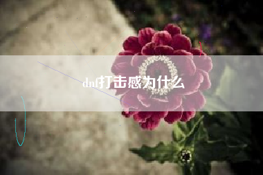 dnf打击感为什么