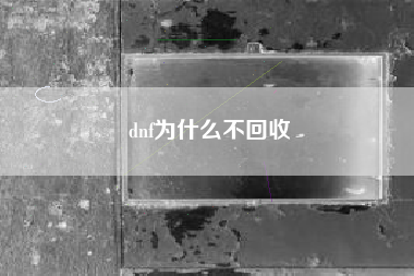 dnf为什么不回收