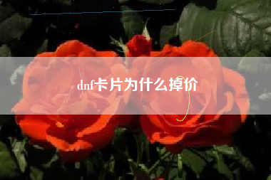 dnf卡片为什么掉价