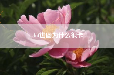 dnf进图为什么很卡