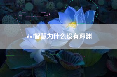 dnf智慧为什么没有深渊