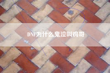 DNF为什么鬼泣叫鸡哥