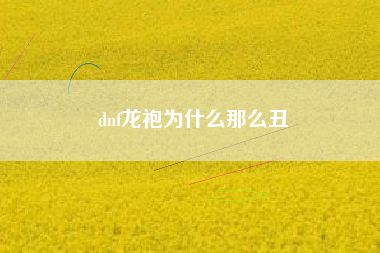 dnf龙袍为什么那么丑