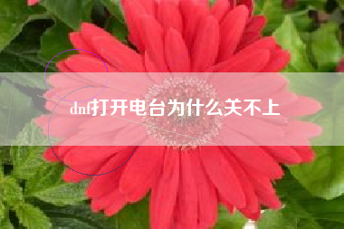 dnf打开电台为什么关不上