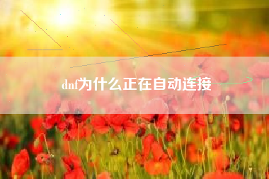 dnf为什么正在自动连接