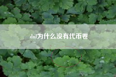 dnf为什么没有代币卷