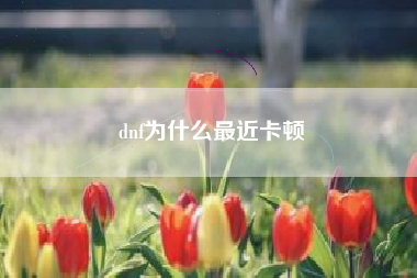 dnf为什么最近卡顿