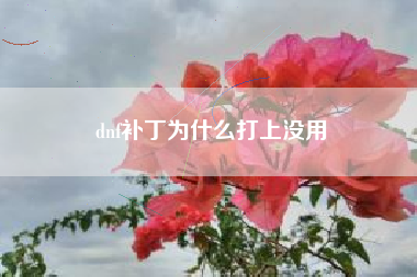 dnf补丁为什么打上没用