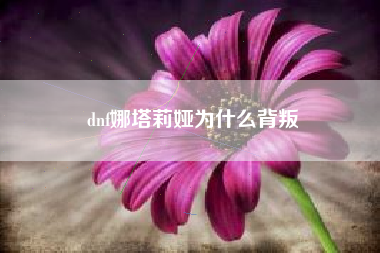 dnf娜塔莉娅为什么背叛