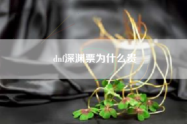 dnf深渊票为什么贵