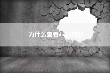 为什么查看dnf离线的