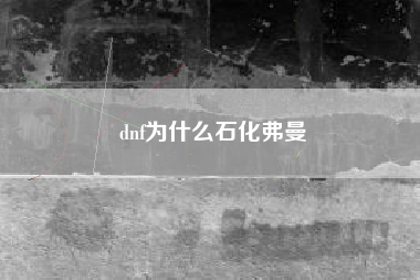 dnf为什么石化弗曼