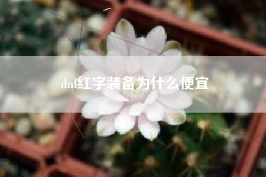 dnf红字装备为什么便宜