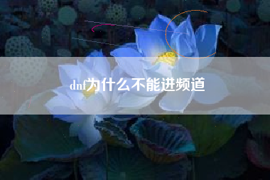 dnf为什么不能进频道