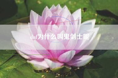 dnf为什么叫鬼剑士呢