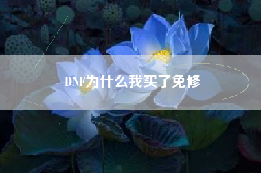 DNF为什么我买了免修