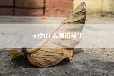 dnf为什么刷机械牛