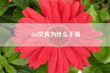 dnf艾肯为什么不强